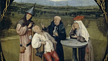 Hieronymous Bosch, 'Cutting Out the Stone of Madness' (c. 1501-1505), now in the Museo del Prado