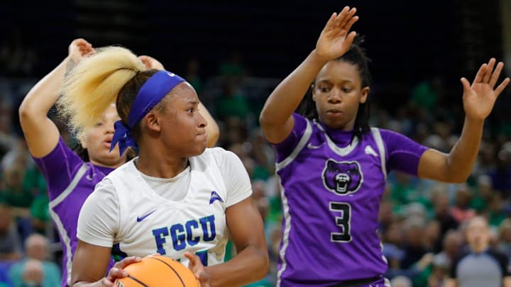 The FGCU women's basketball team defeated the University of Central Arkansas on Saturday March 16, 2024 to win the Atlantic Sun Conference championship game. The final score was 76-47.