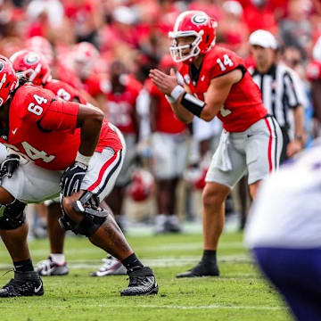 Georgia Bulldogs offensive lineman Jahzare Jackson 