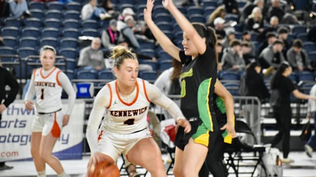 Kennewick led most of the way in defeating Roosevelt on Wednesday in the Class 3A championships.
