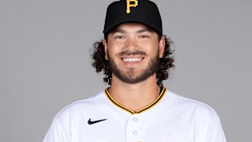 Mar 1, 2021; Sarasota, FL, USA; Pittsburgh Pirates Cody Ponce poses during media day at Ed Smith Stadium. 