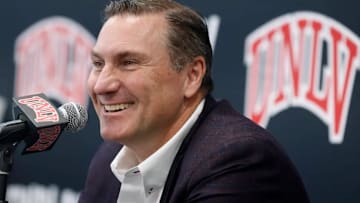 Dan Mullen speaks to the media about his first UNLV recruiting class.