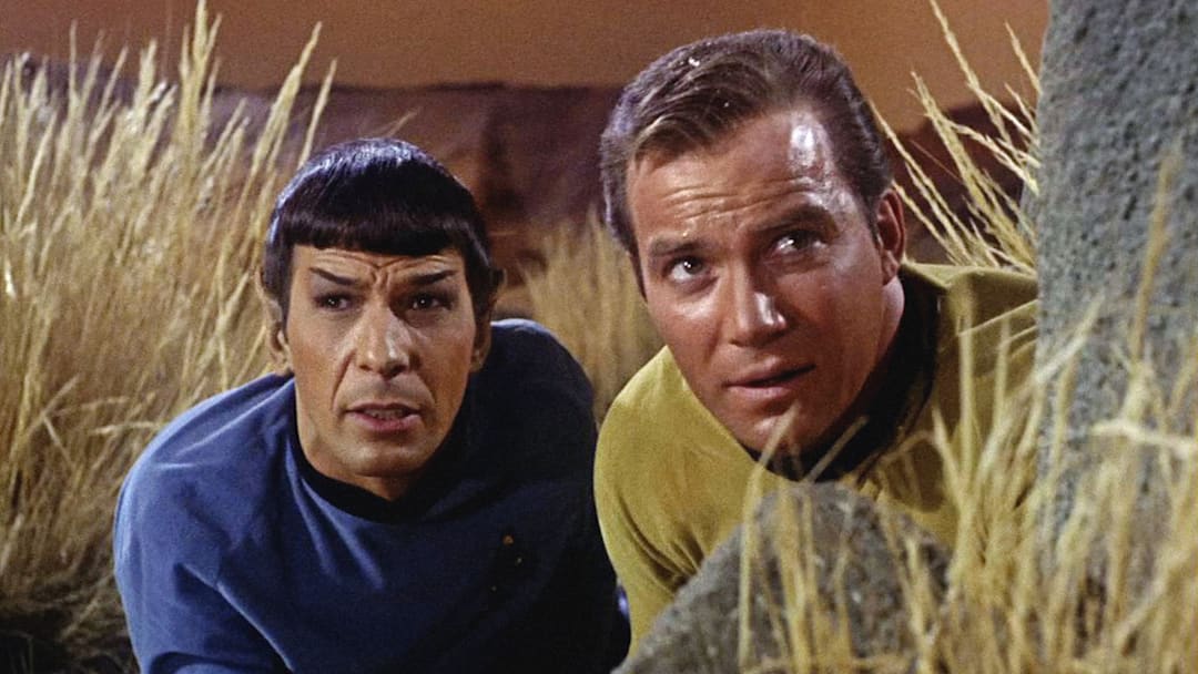 Leonard Nimoy as Mr. Spock and William Shatner as Captain Kirk from the Star Trek episode "The Man Trap," which is NOT on this list.