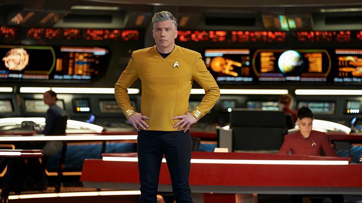 Pictured: Anson Mount as Pike of the Paramount+ original series STAR TREK: STRANGE NEW WORLDS. Photo Cr: Marni Grossman/Paramount+ ©2022 ViacomCBS. All Rights Reserved.