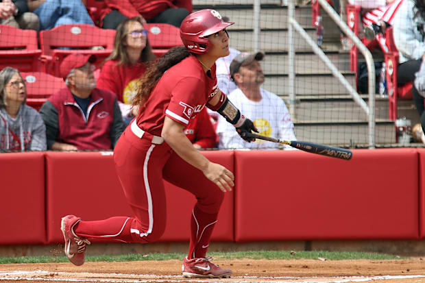 Oklahoma third baseman Nelly McEnroe-Marinas