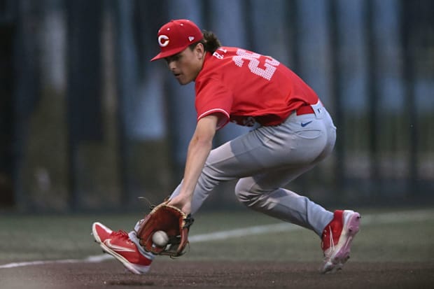 Corona (California) High School infielder Brady Ebel is an LSU commit projected as an early pick in the 2025 MLB Draft.