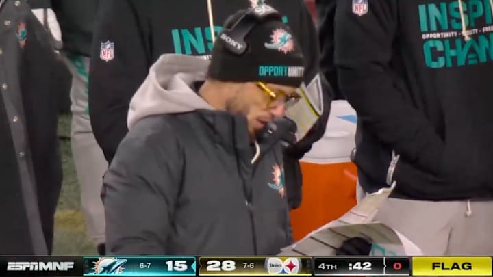 Mike McDaniel and the Dolphins are now 6-8 after losing to the Steelers. Mike McDaniel and the Dolphins are now 6-8 after losing to the Steelers.