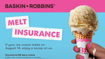 Baskin-Robbins Melt Insurance free ice cream offer