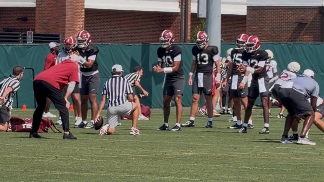 Alabama Quarterbacks During Third Practice of Fall Camp Alabama Quarterbacks During Third Practice of Fall Camp