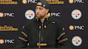 Adam Thielen in his first press conference with the Steelers.