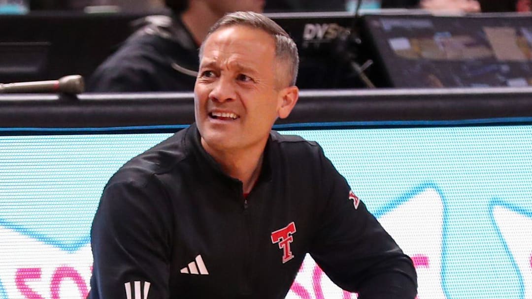 Texas Tech coach Grant McCasland reacts to a call during a non-conference men's basketball game, Sunday, Nov. 30, 2025, at United Supermarkets Arena. Texas Tech coach Grant McCasland reacts to a call during a non-conference men's basketball game, Sunday, Nov. 30, 2025, at United Supermarkets Arena.