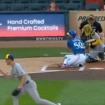 Minnesota's Willie Castro folded up like a chair on this strike out. 