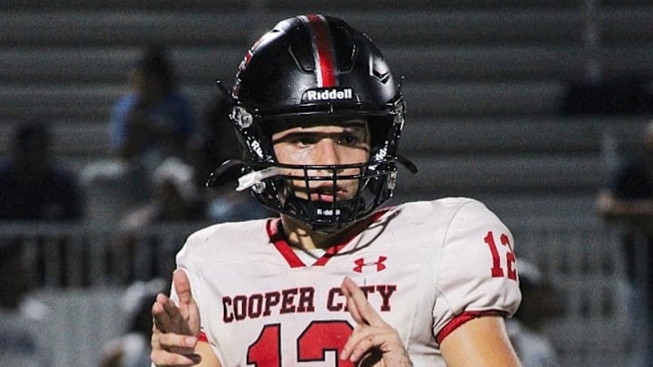Cooper City quarterback Nick Dyer completed 9 of 13 passes for 203 yards and four touchdowns and ran for another score to lead the Cowboys past South Plantation, 56-49, in a wild Class 6A, District 14 game.