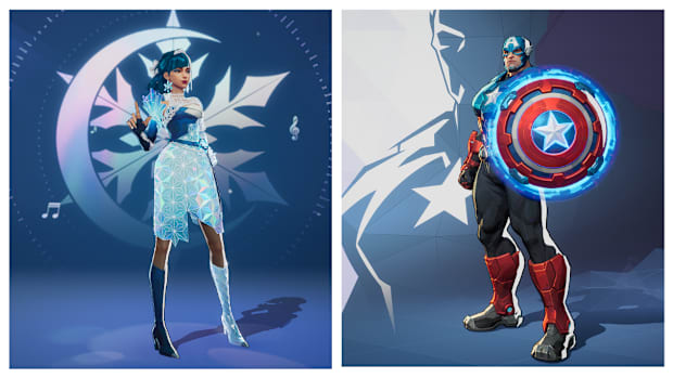 Luna Snow and Captain America in Marvel Rivals.