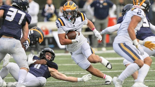 Fullback Max Jones led Bellevue with 1,100 rushing yards during run to 2023 WIAA championship.