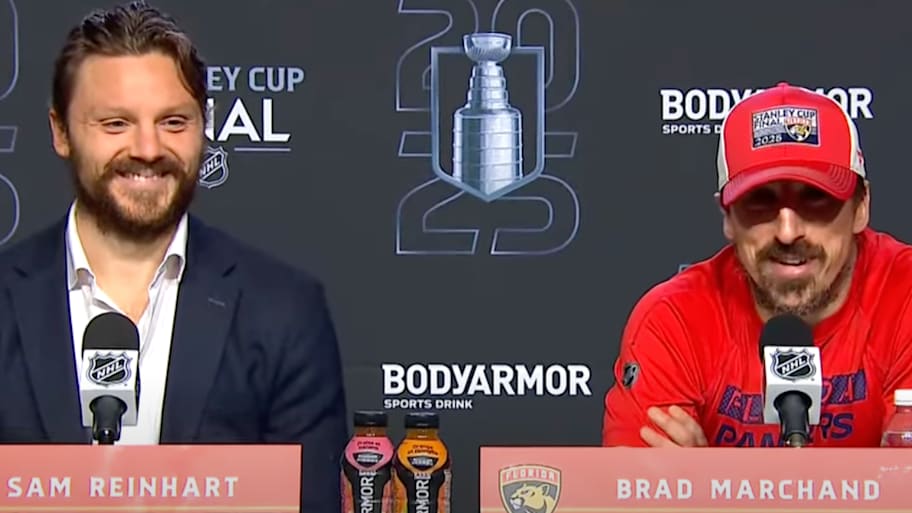 Marchand's got jokes.  | Screengrab YouTube @NHL