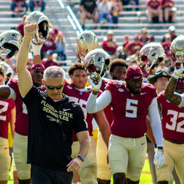 Head coach Mike Norvell leads Florida State into their matchup against the Pittsburgh Panthers on Oct. 11; the match up falls on his 44th birthday.