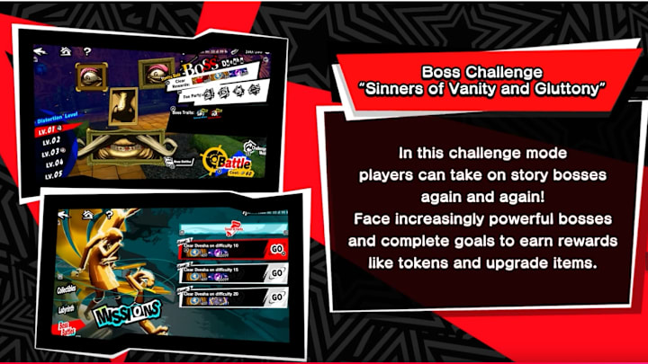 A slide explaining the Sinners of Vanity and Gluttony event.