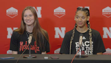 Bergen Reilly & Taylor Landfair during media availability ahead of the 2025 season. 