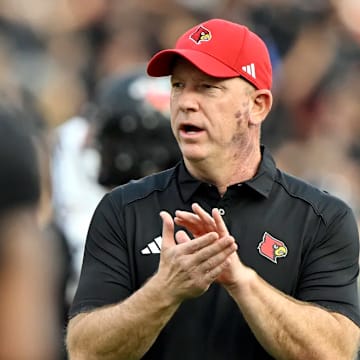Louisville football head coach Jeff Brohm