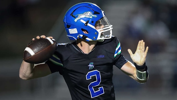 Blue Springs South Jaguars quarterback Ayden Wilhelm