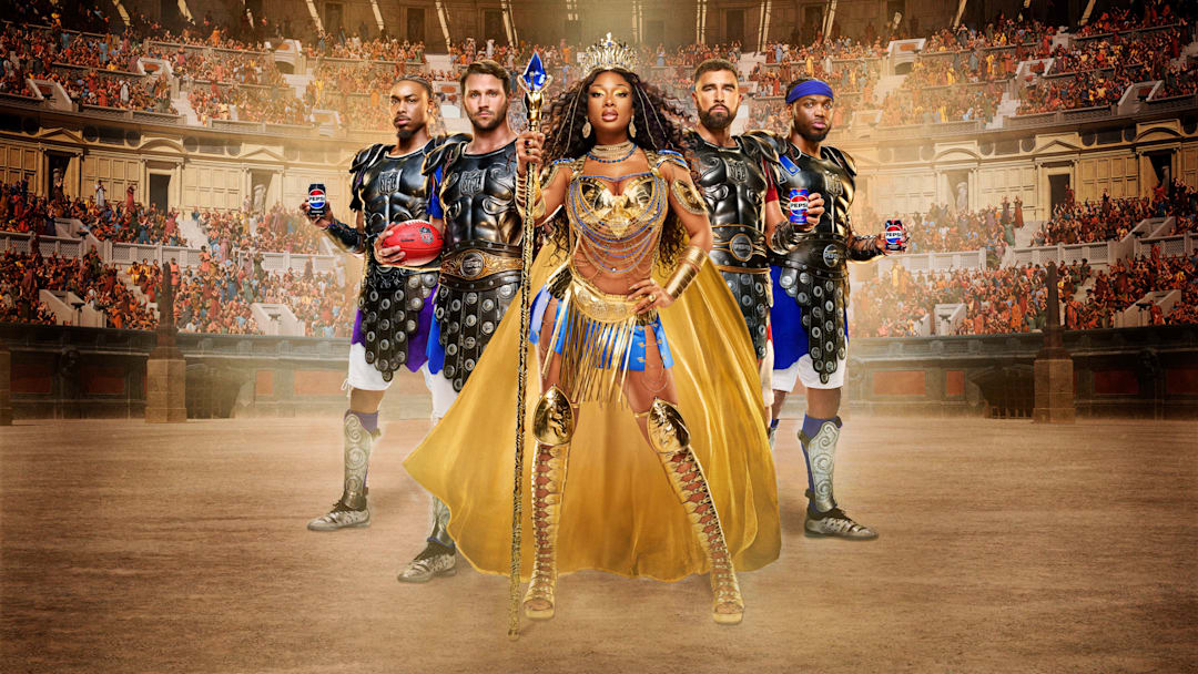 Make Your Gameday Epic' – starring Megan Thee Stallion and NFL superstars Josh Allen, Derrick Henry, Justin Jefferson and Travis Kelce. Image courtesy Pepsi