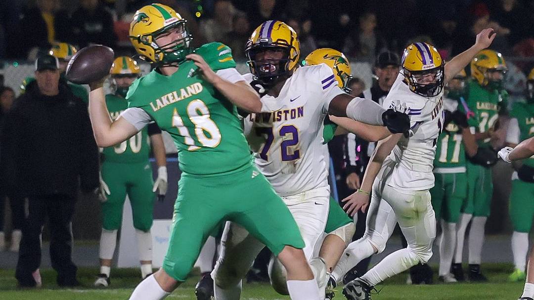 Lewiston senior DE Parker Bagley, who has developed into the state's top recruit, committed to Boise State over the summer. Lewiston senior DE Parker Bagley, who has developed into the state's top recruit, committed to Boise State over the summer.