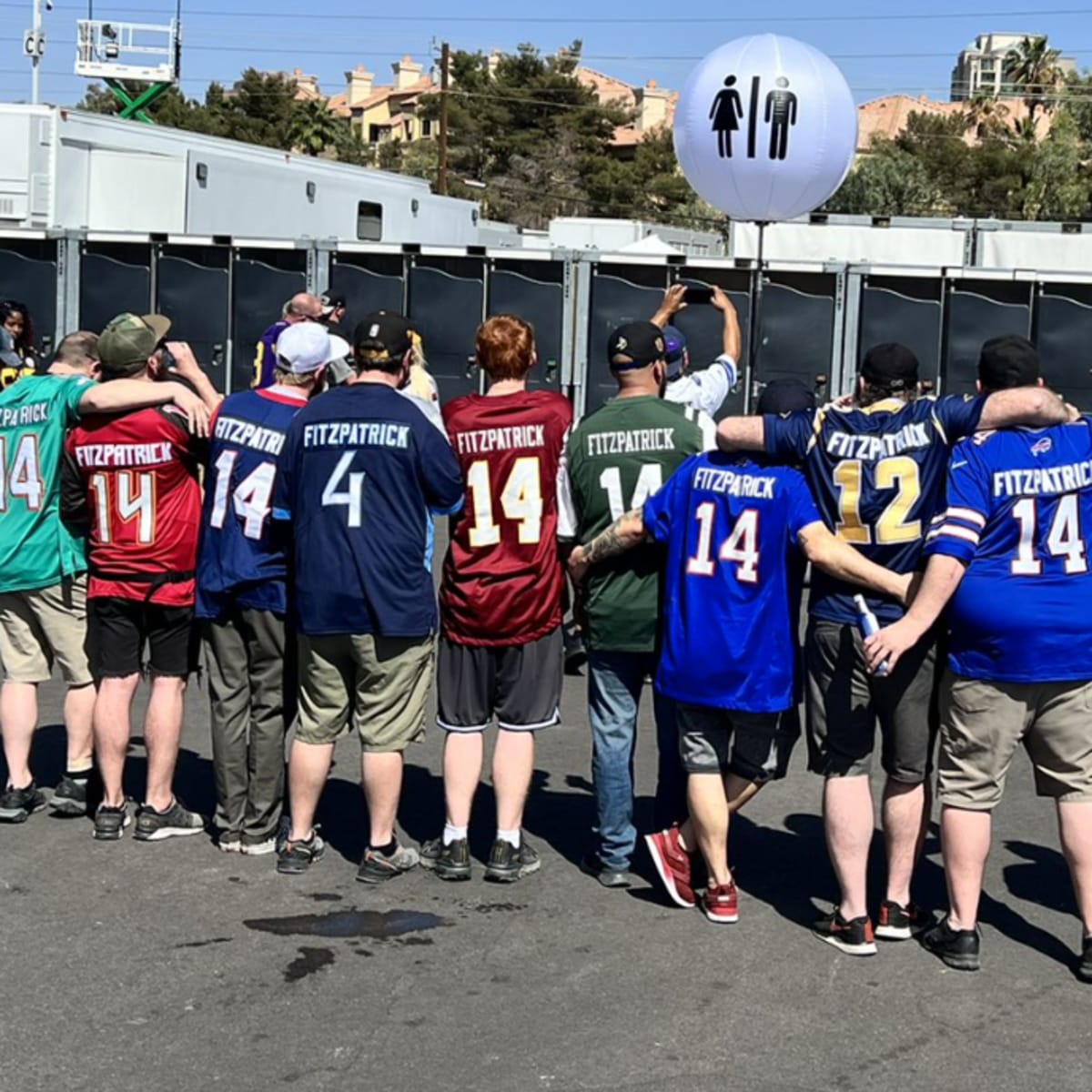Group of Fans Attend NFL Draft Wearing Every Possible Ryan Fitzpatrick Jersey