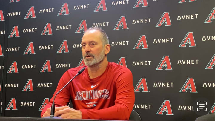 Arizona Diamondbacks Manager Torey Lovullo address the media ahead of the D-backs game against the Atlanta Braves on July 8th, 2024