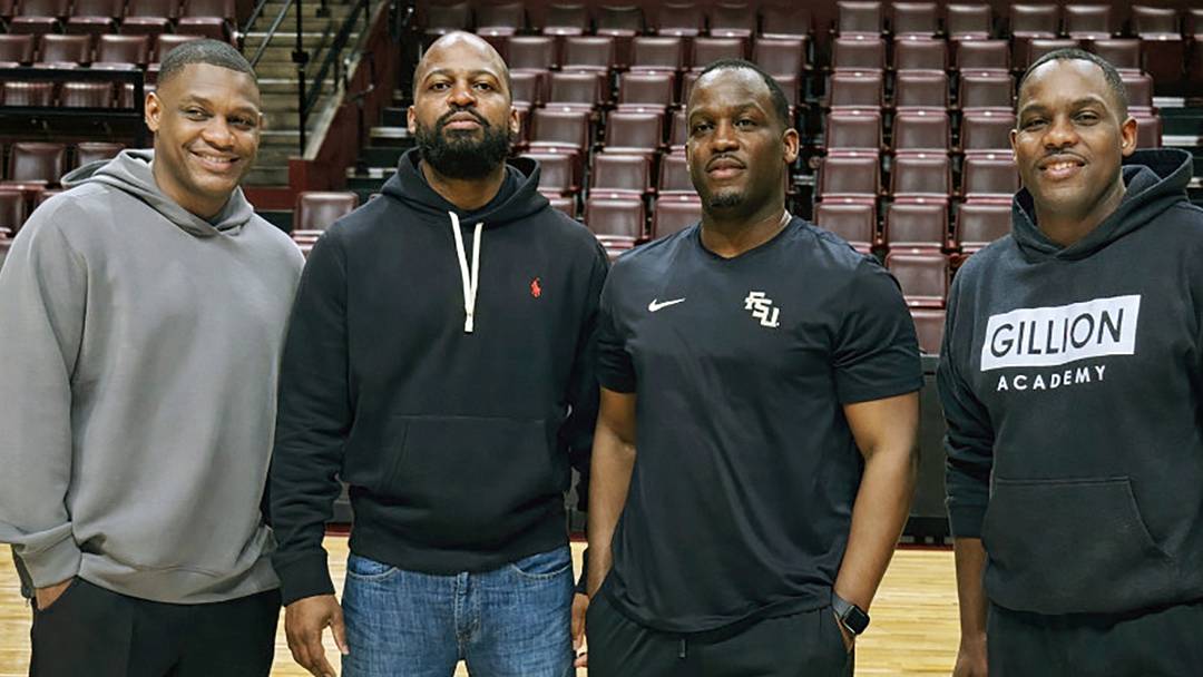 The Gillion brothers, (from left) Darrence, Zach, Gerald and Kenny, saw their vision for Gillion Academy come to life in 2025-26 with a successful first year on and off the court.