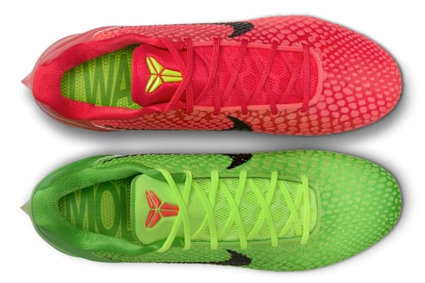 Kobe Bryant's green and red Nike cleats.