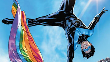 Nightwing #81 Pride variant cover by Travis G. Moore. Image courtesy DC Comics