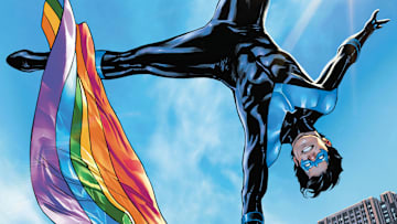 Nightwing #81 Pride variant cover by Travis G. Moore. Image courtesy DC Comics