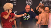Oct 5, 2018; Las Vegas, NV, USA; Khabib Nurmagomedov Vs. Conor McGregor at UFC 229 at T-Mobile Arena.