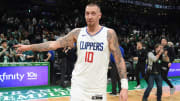 Jan 27, 2024; Boston, Massachusetts, USA; LA Clippers center Daniel Theis (10) leaves the court after defeating the Boston Celtics at TD Garden. Mandatory Credit: Bob DeChiara-USA TODAY Sports / Bob DeChiara-USA TODAY Sports
