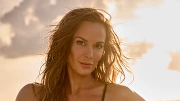 Jena Sims was photographed by Yu Tsai in Mexico. Swimsuit by Agent Provocateur. Bracelets by JOHANNA ORTIZ VACATION.
