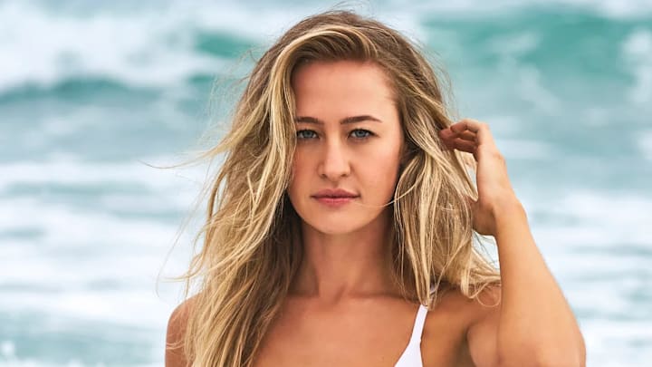 Nelly Korda was photographed by Ben Horton in Boca Raton, Fla. Swimsuit by Vitamin A.