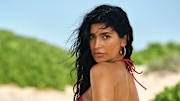 Nicole Williams English was photographed by Yu Tsai in Mexico. Swimsuit by Santa Brands. Earrings by SOKO. Bracelets by Alexis Bittar. / Yu Tsai/Sports Illustrated
