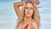 Brittany Mahomes was photographed by Derek Kettela in Belize. Swimsuit by Natalia Fedner. 