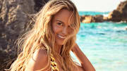 Jena Sims was photographed by Ben Watts in Bermuda. Swimsuit by SAME.