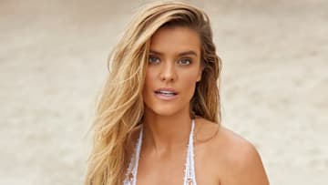 Nina Agdal was photographed by Derek Kettela in Belize. Swimsuit by Gabriela Pires Beachwear.