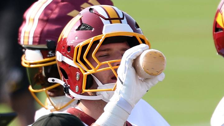 Washington Commanders tight end Ben Sinnott (Geoff Burke-Imagn Images)