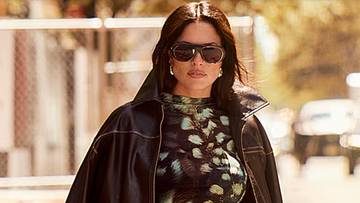 Faux leather bomber jacket