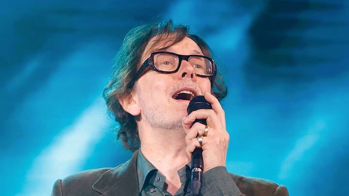 Jarvis Cocker of Pulp performs at the Mercury Music Awards