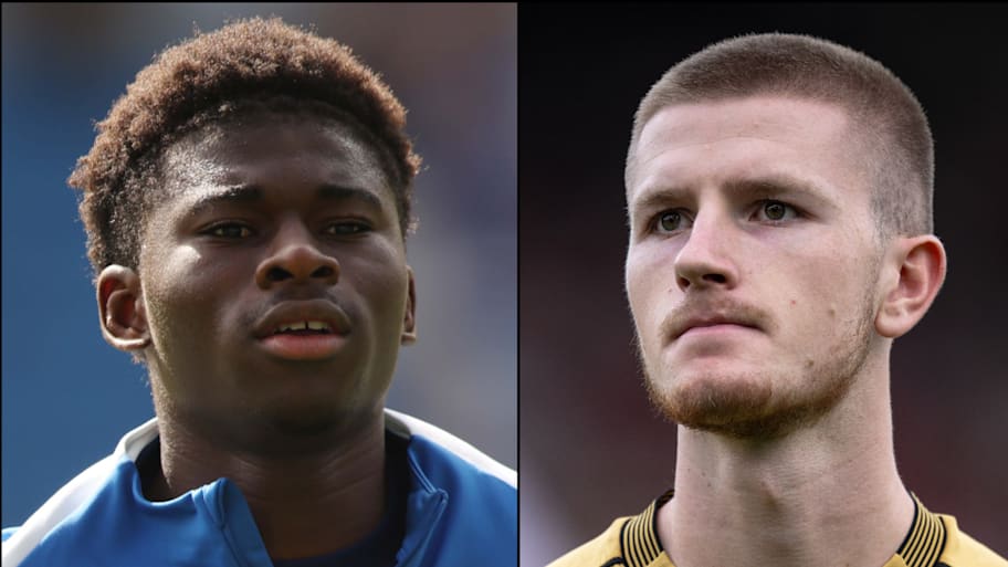 Carlos Baleba (left), Adam Wharton (centre).