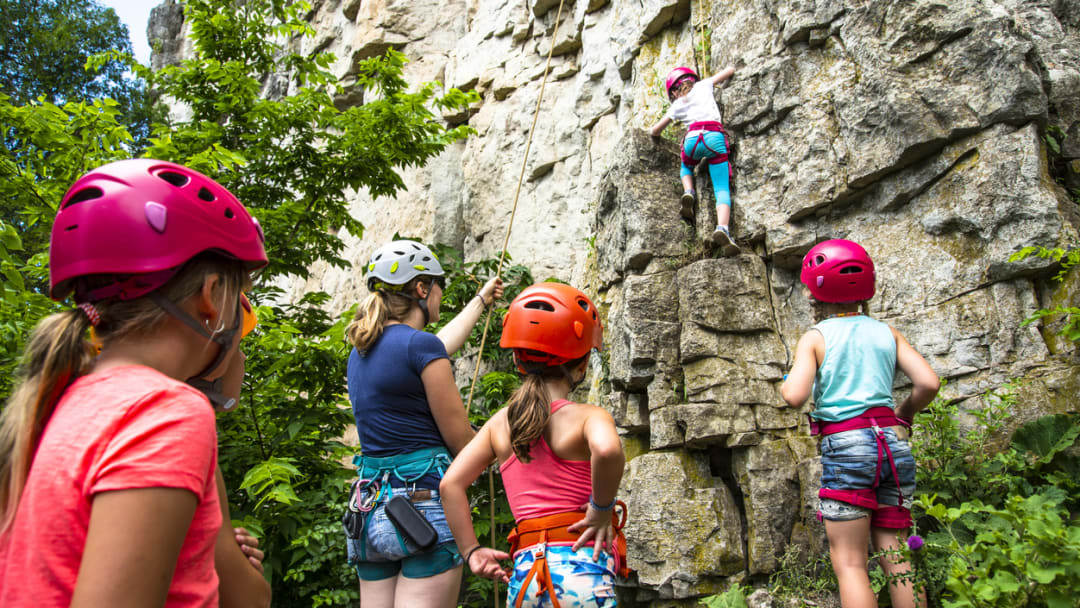 Youth Climbing at the Crag