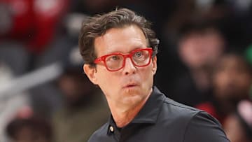 Atlanta Hawks head coach Quin Snyder on the sidelines against the Boston Celtics.