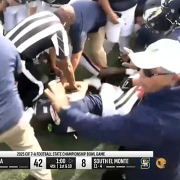 The CIF State Division 7-A final between South El Monte and San Francisco Balboa didn't finish due to a fight. Officials called the game.