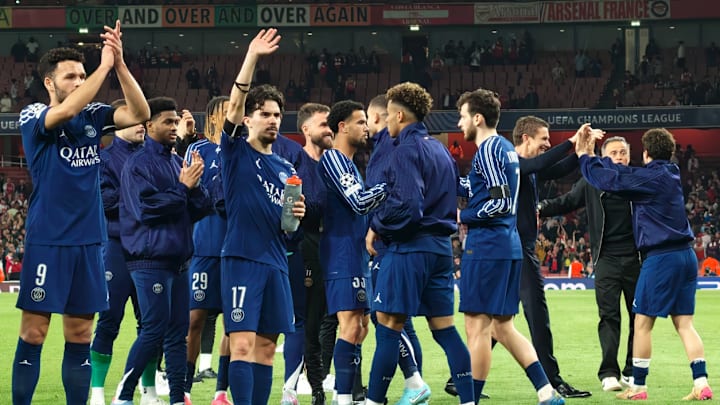 Les Parisiens au coup de sifflet final, vus en bord pelouse