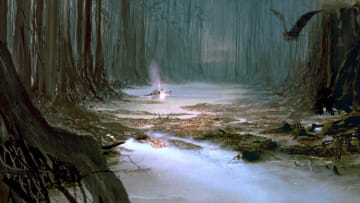 Star Wars Episode V: The Empire Strikes Back. The planet Dagobah where Yoda hides. Image Credit: StarWars.com